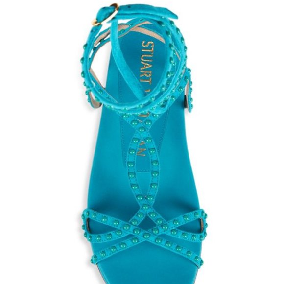STUART WEITZMAN Leya Embellished Suede Gladiator Sandals Size 6.5 Brand New - Picture 3 of 5